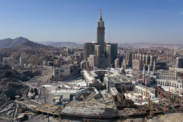 Vue aérienne de la ville de La Mecque, déserte en raison des mesures de confinement, le 8 avril. PHOTO BANDAR ALDANDANI / AFP